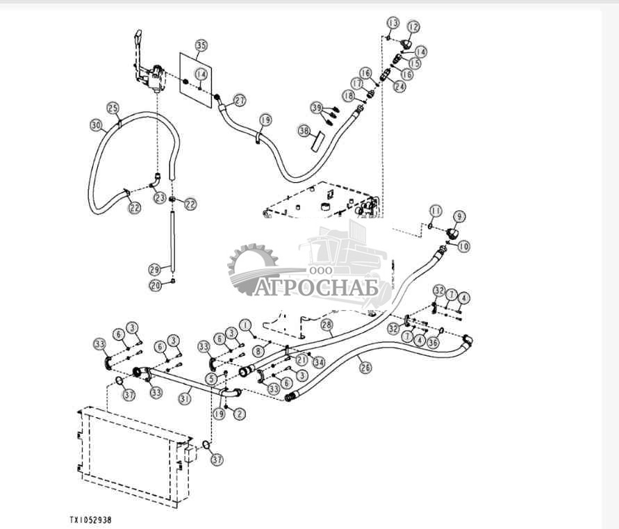 Наливныевозвр. линии бака 